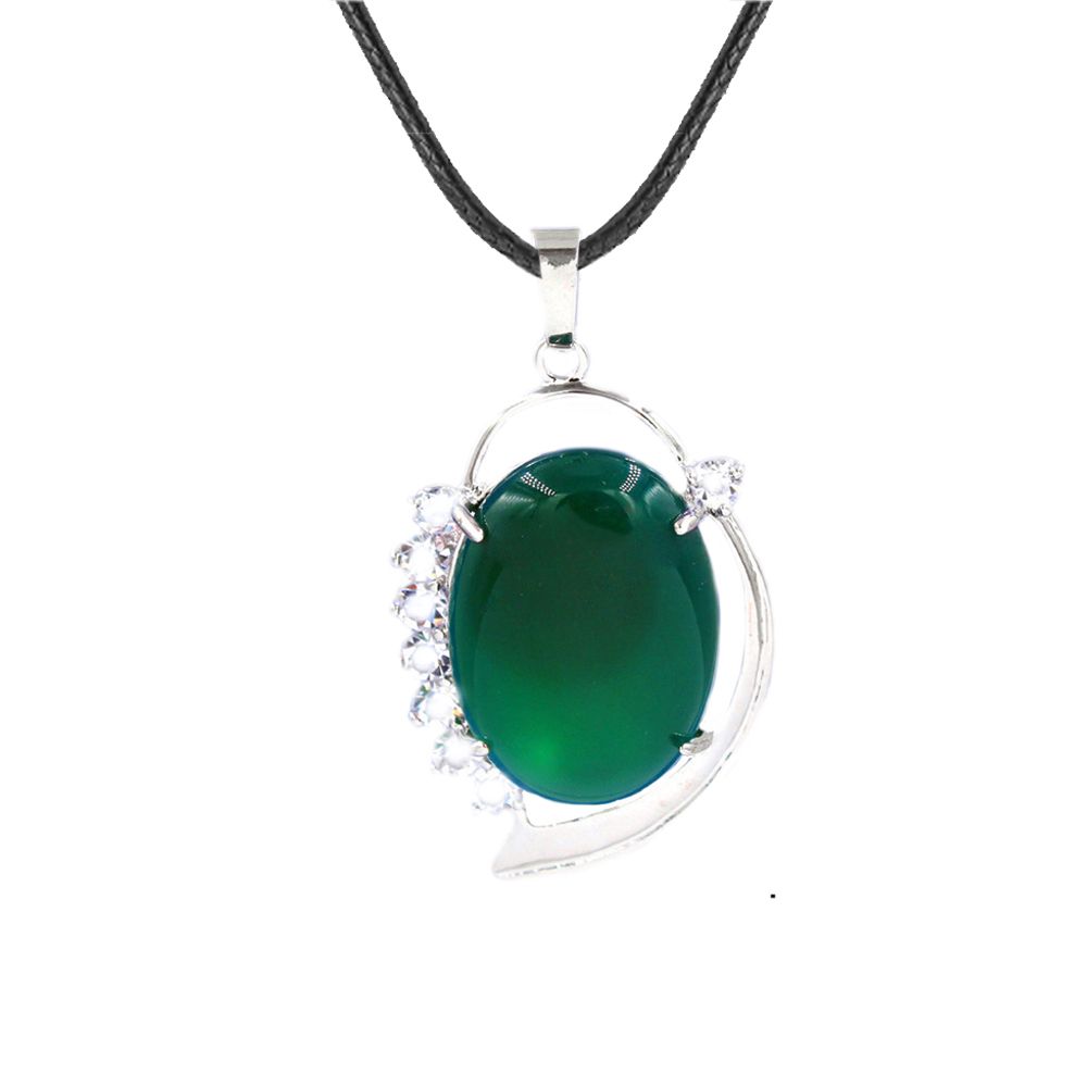 Denier Stone Crystal Pendant Neckle Healing Energy Gem Pendant Necklace for Girls