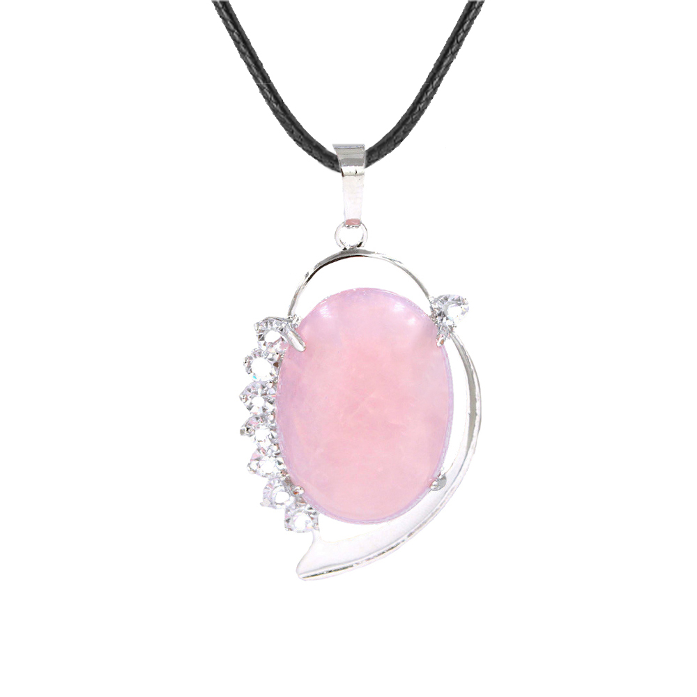 Denier Stone Crystal Pendant Neckle Healing Energy Gem Pendant Necklace for Girls