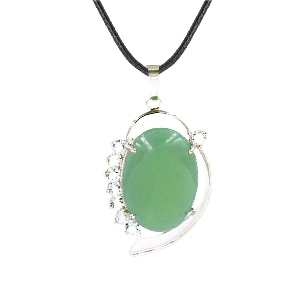 Denier Stone Crystal Pendant Neckle Healing Energy Gem Pendant Necklace for Girls