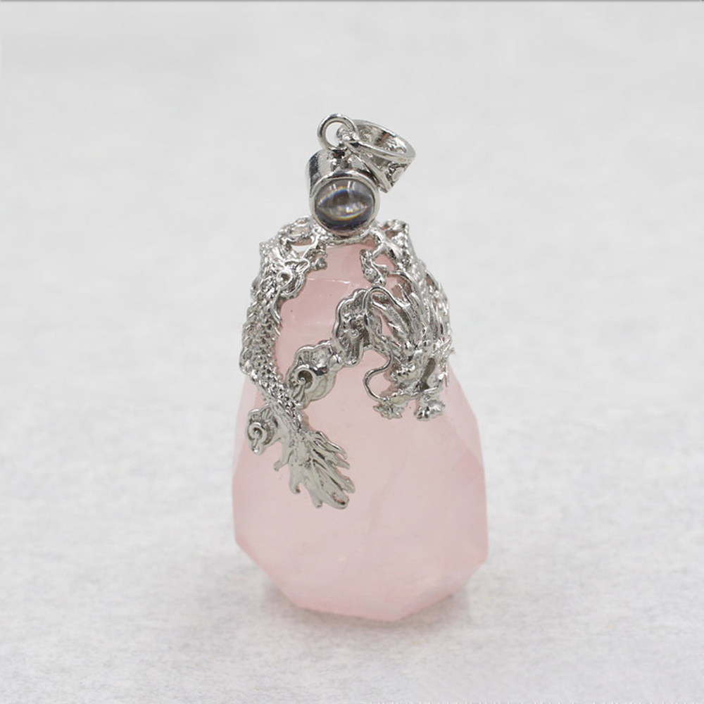 100 languages I love you memory projection crystal dragon pendant necklace for her romantic gift