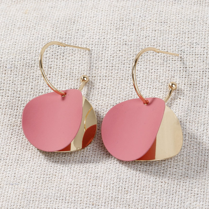 Simple personality and all-match color Morandi earrings temperament earrings