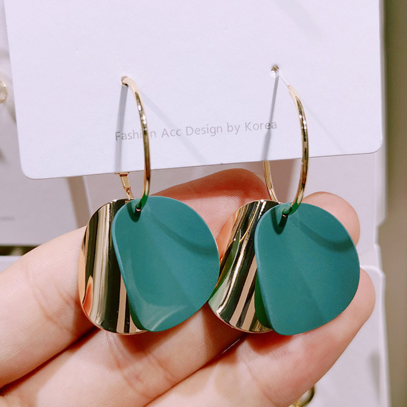 Simple personality and all-match color Morandi earrings temperament earrings