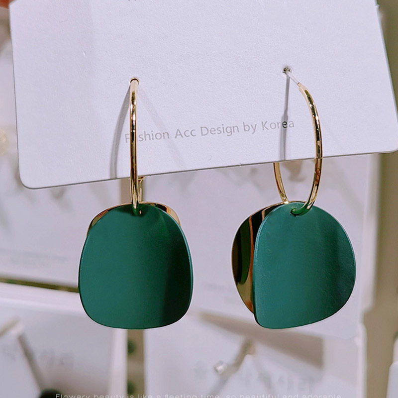 Simple personality and all-match color Morandi earrings temperament earrings