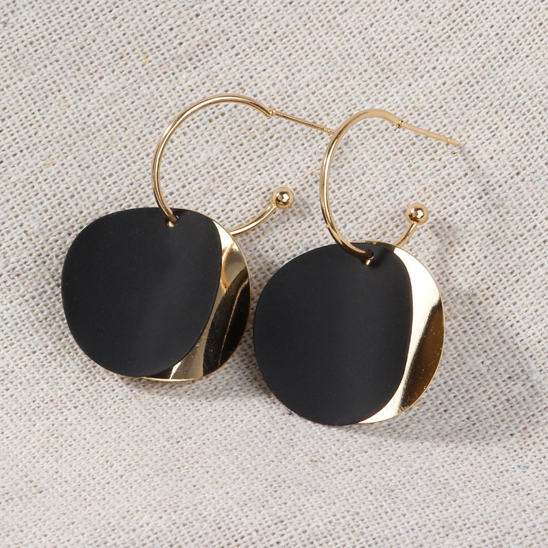 Simple personality and all-match color Morandi earrings temperament earrings