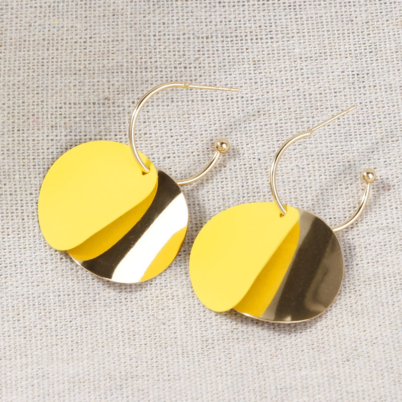 Simple personality and all-match color Morandi earrings temperament earrings