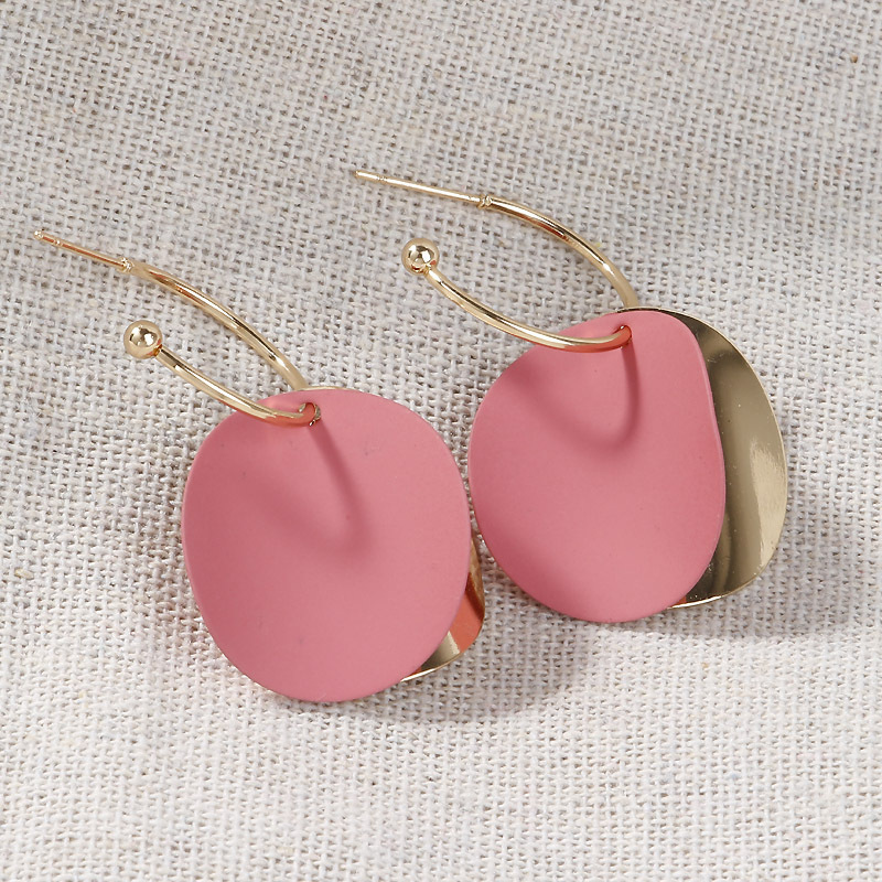 Simple personality and all-match color Morandi earrings temperament earrings