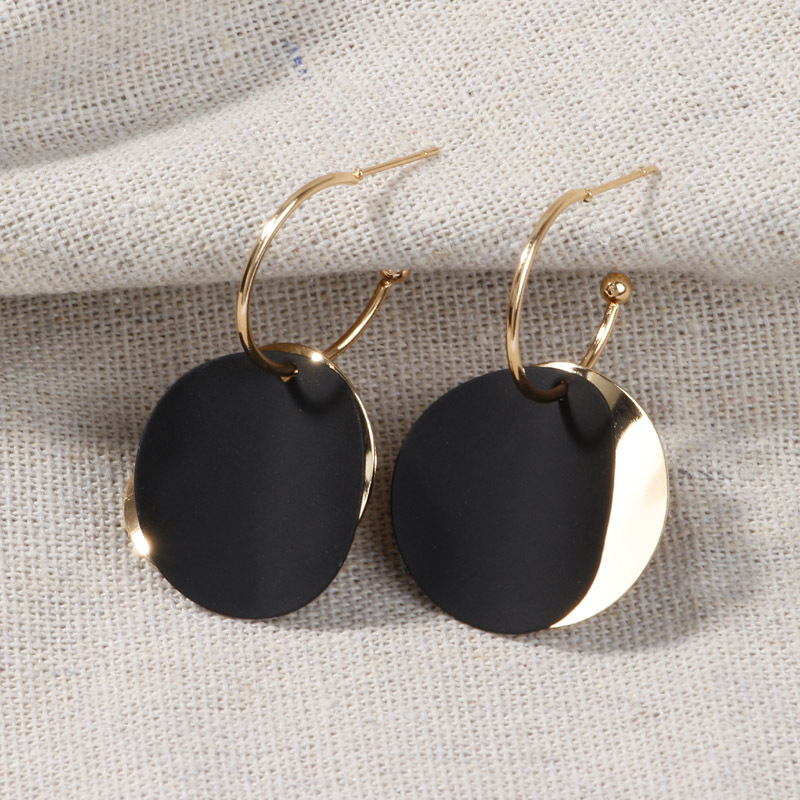Simple personality and all-match color Morandi earrings temperament earrings