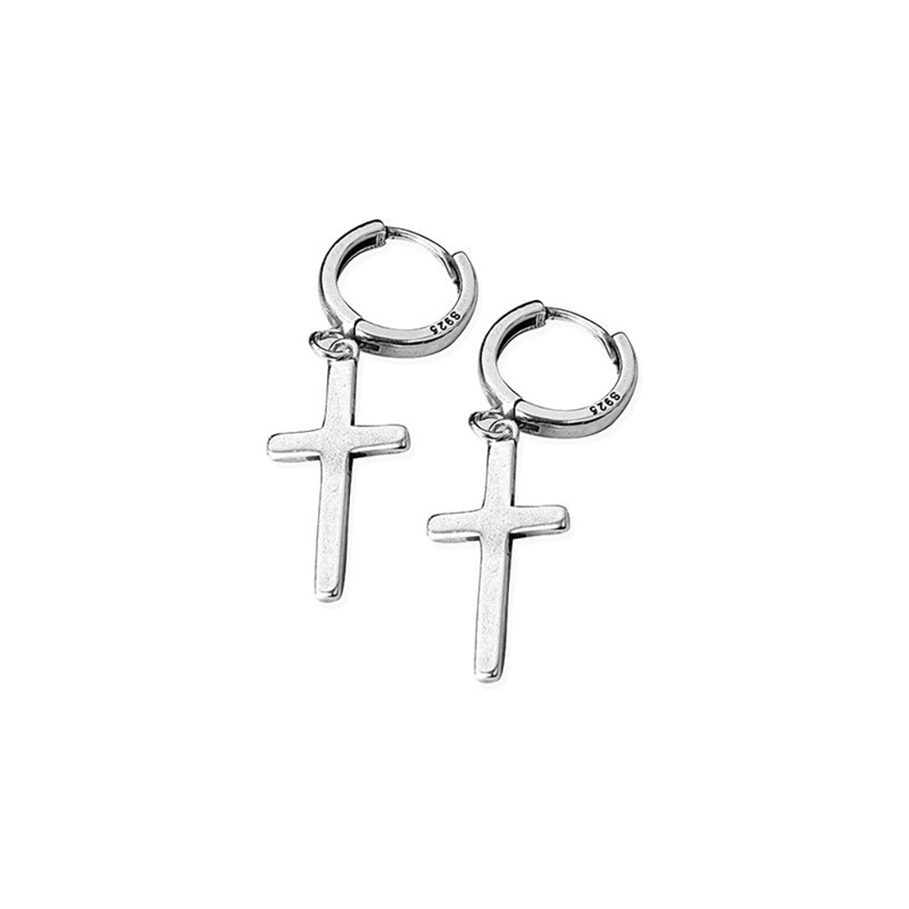Retro cross personality earrings men's and women's stud earrings