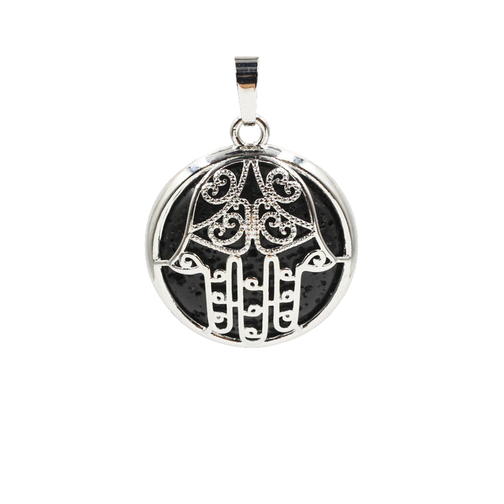 Buddha Palm Chakra Pendant Necklace Healing Crystal Pendant Necklace Reiki Spiritual Energy Gem