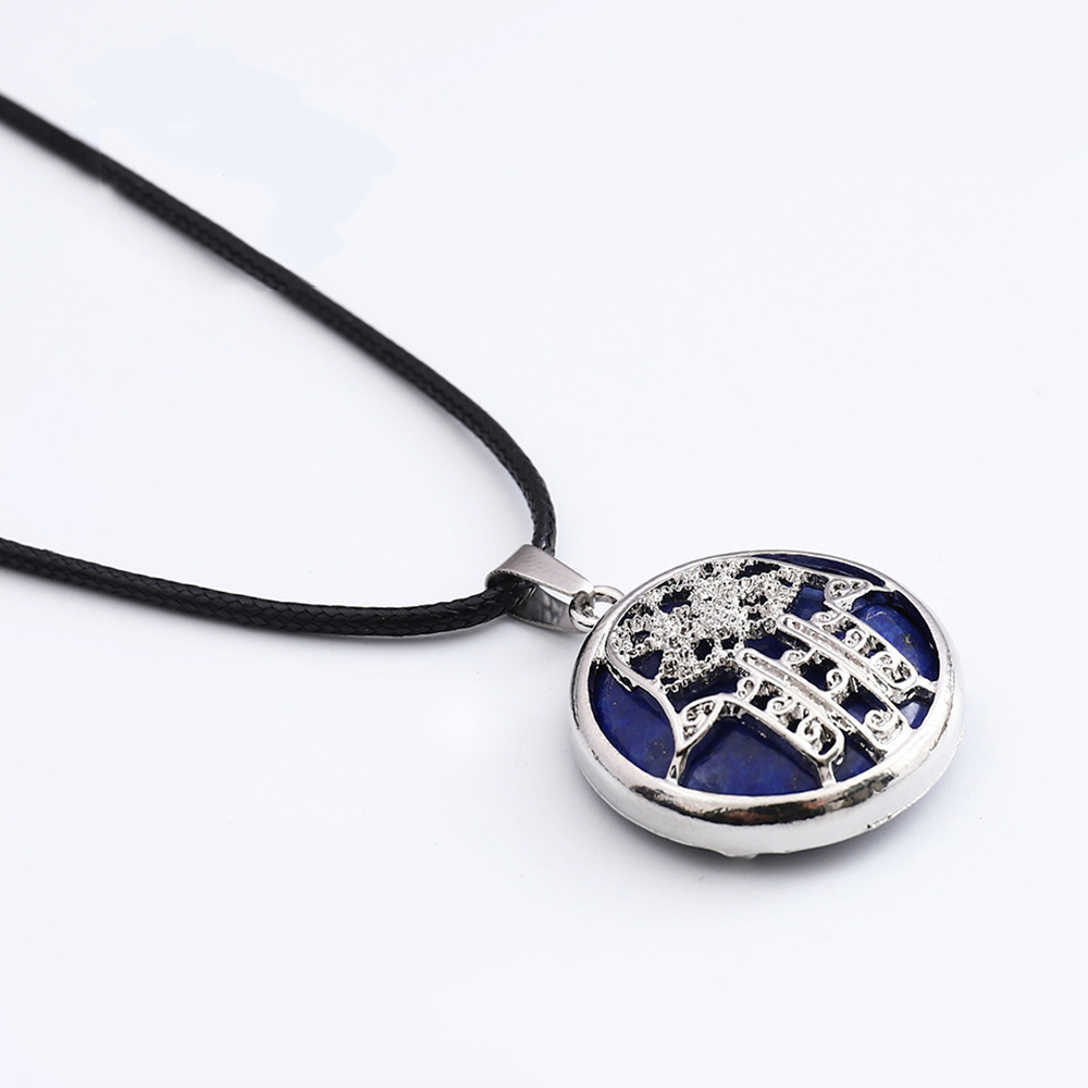 Buddha Palm Chakra Pendant Necklace Healing Crystal Pendant Necklace Reiki Spiritual Energy Gem