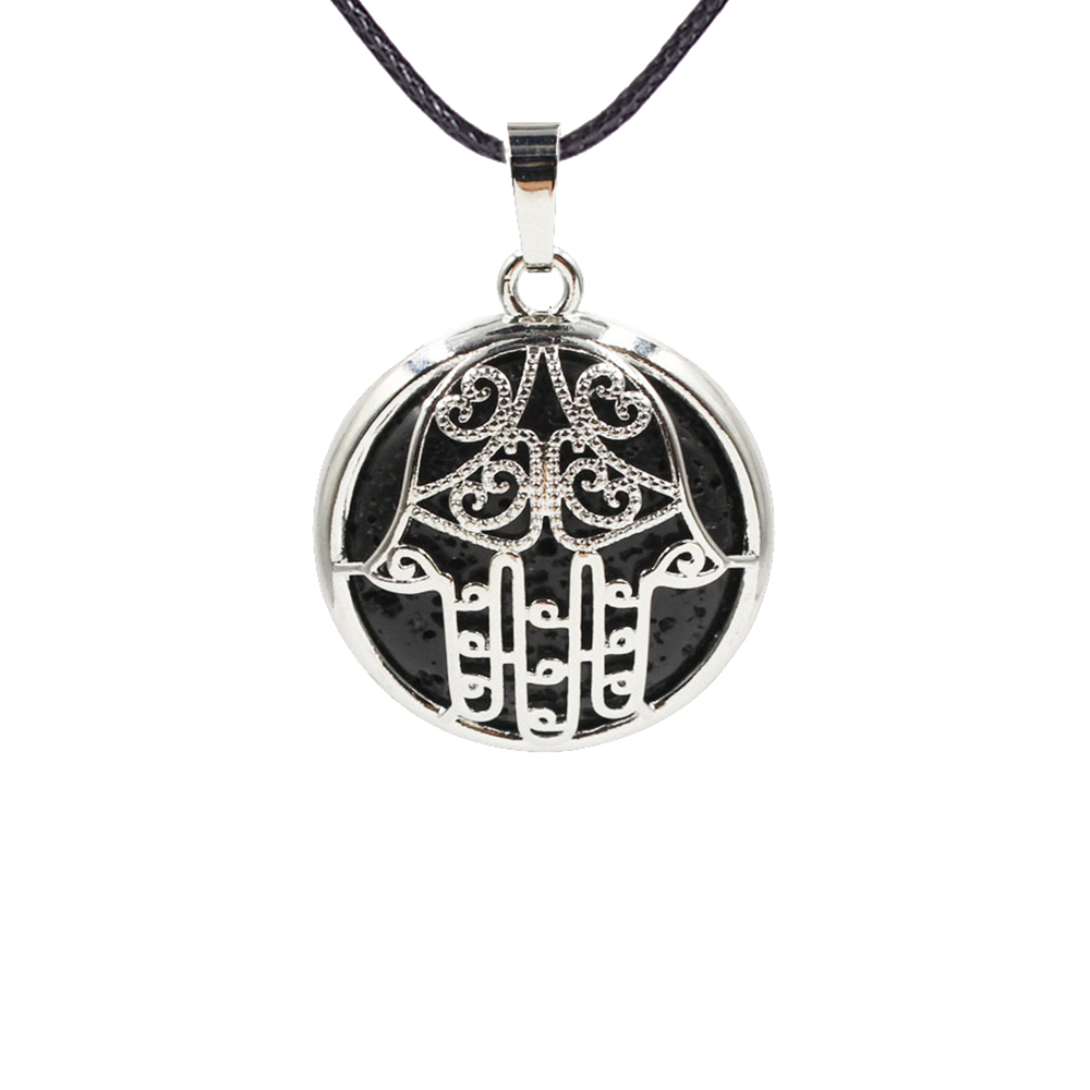 Buddha Palm Chakra Pendant Necklace Healing Crystal Pendant Necklace Reiki Spiritual Energy Gem