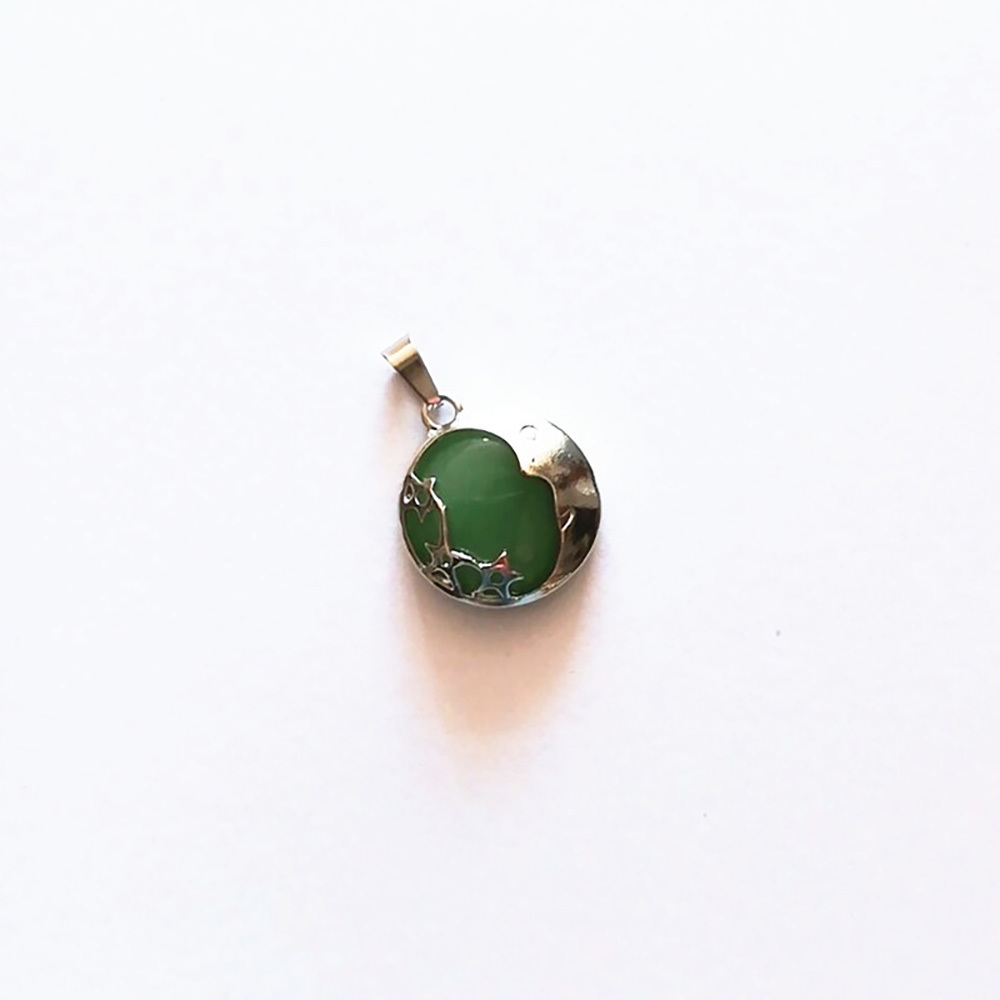 Starmoon Pendant Healing Crystal Pendant Necklace Natural Energy Gem Pendant Necklace