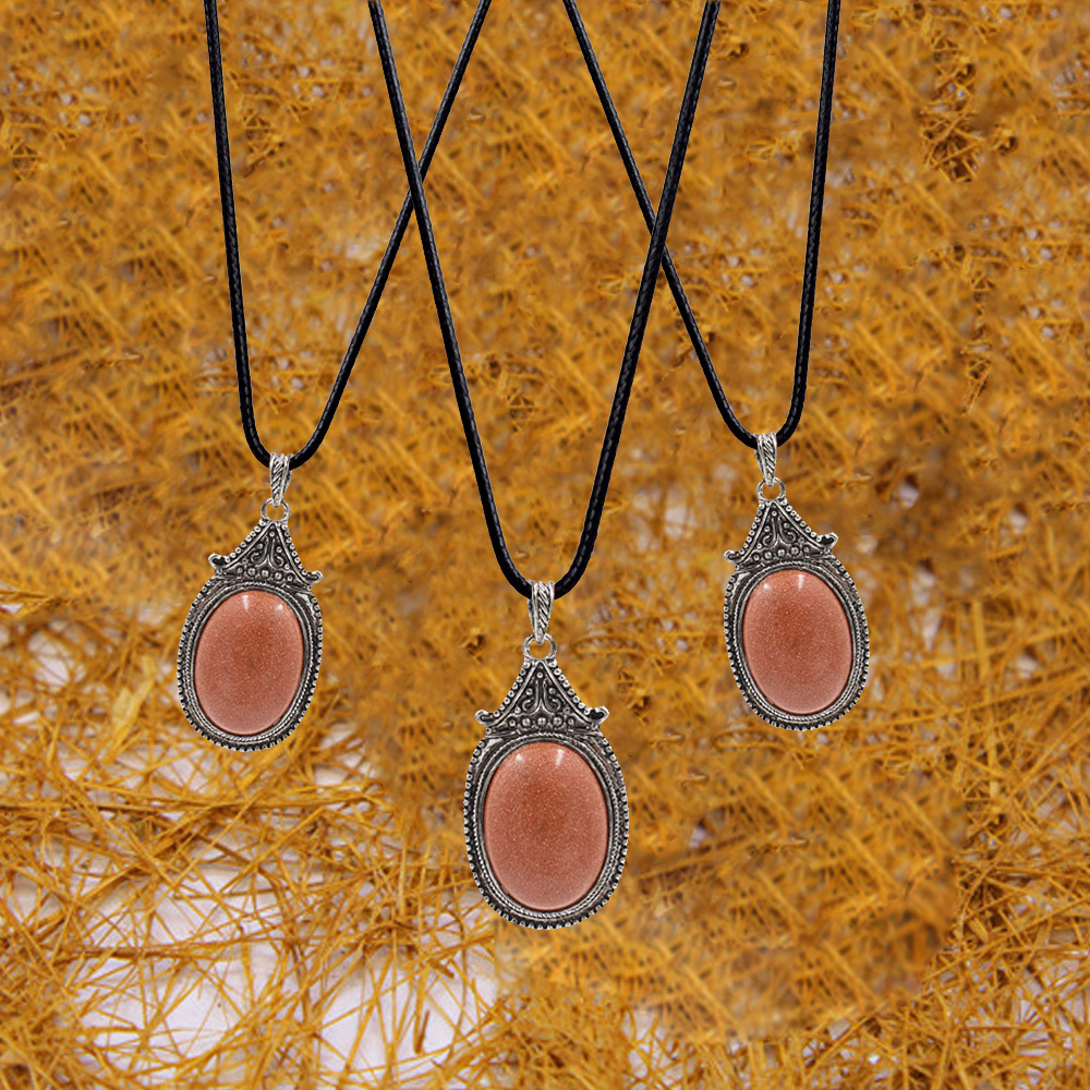 Vintage denier pendant healing crystal pendant necklace nature energy gem pendant necklace