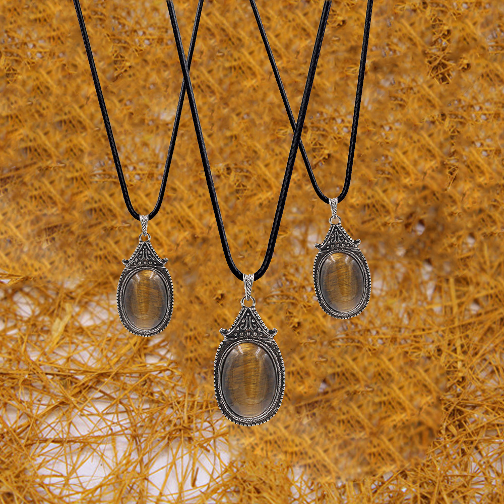 Vintage denier pendant healing crystal pendant necklace nature energy gem pendant necklace
