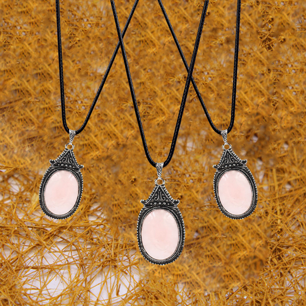 Vintage denier pendant healing crystal pendant necklace nature energy gem pendant necklace