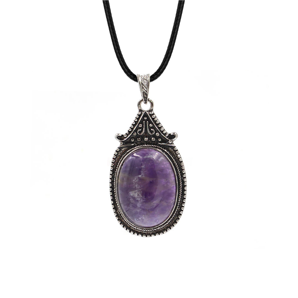 Vintage denier pendant healing crystal pendant necklace nature energy gem pendant necklace