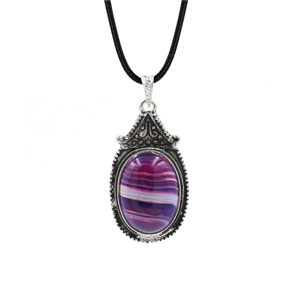 Vintage denier pendant healing crystal pendant necklace nature energy gem pendant necklace