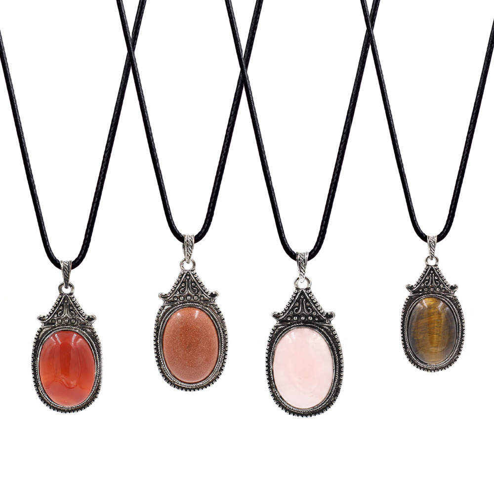 Vintage denier pendant healing crystal pendant necklace nature energy gem pendant necklace