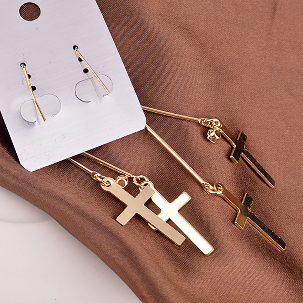 Retro simple cross earrings and diamond earrings for the best gifts
