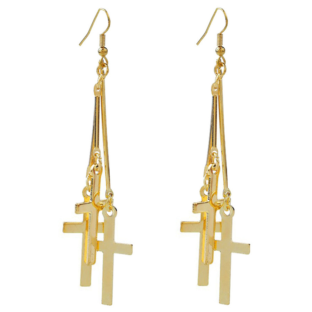 Retro simple cross earrings and diamond earrings for the best gifts