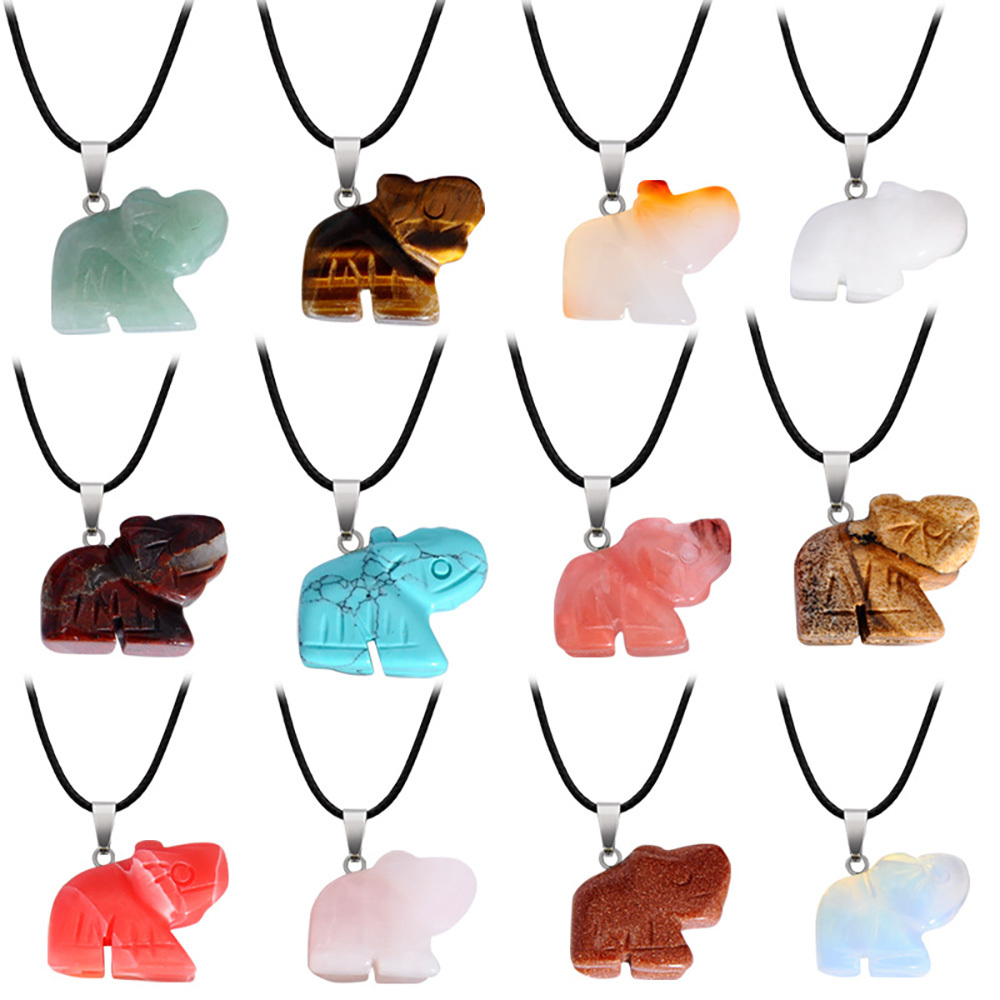 Big Box Healing Crystal Pendant Necklace Reiki Spiritual Energy Gem Quartz Jewelry Gift