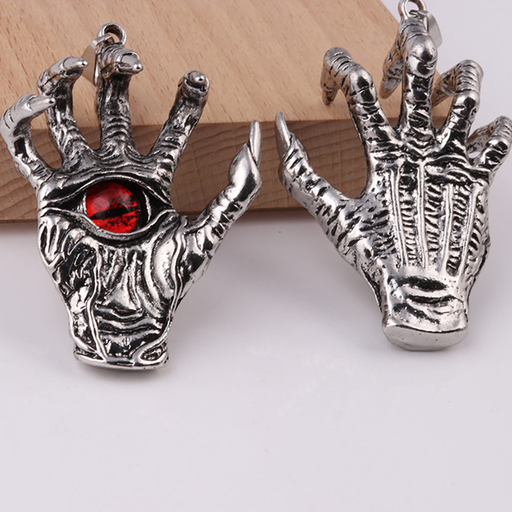 Retro pendant titanium steel demon hand sweater chain dragon claw eyes pendant