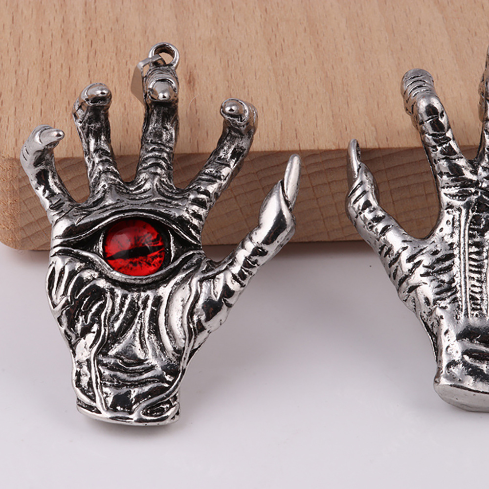 Retro pendant titanium steel demon hand sweater chain dragon claw eyes pendant