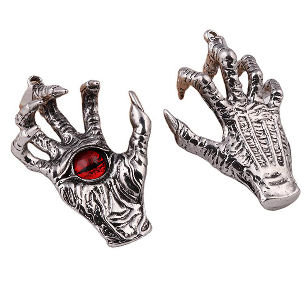 Retro pendant titanium steel demon hand sweater chain dragon claw eyes pendant