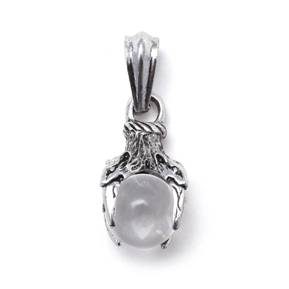 Men's stainless steel pendant necklace four teeth dragon claw beads wish pendant, both men and women