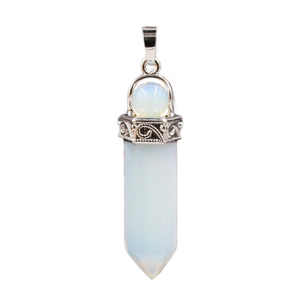 Crystal necklace hexagonal pendant six, transfer bead pendant, gem chakra healing stone crystal jewelry, women, girls, men's birthday gift
