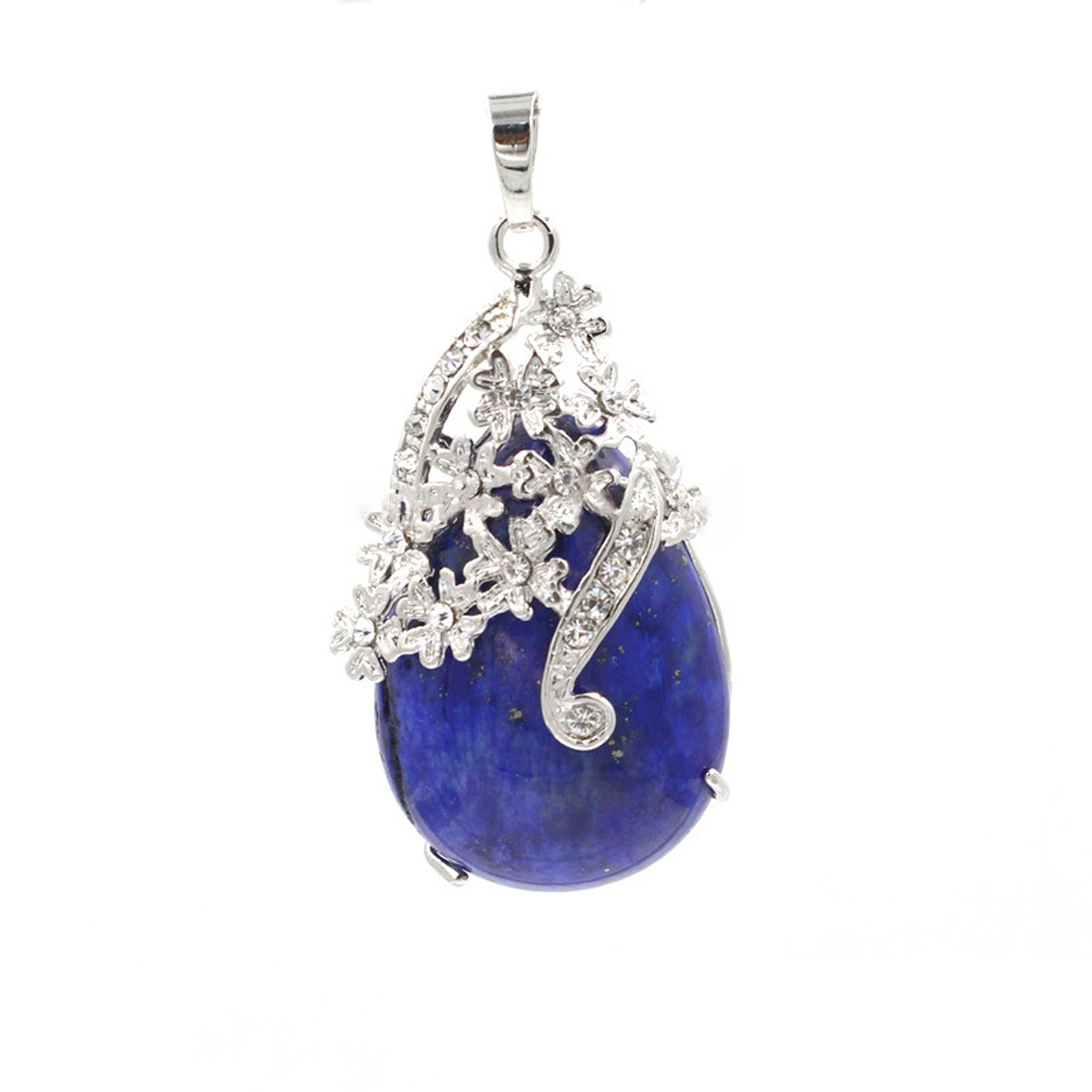 Crystal necklace diamond flower drop angel tears pendant, healing stone crystal jewelry, women, girls, men's birthday gift