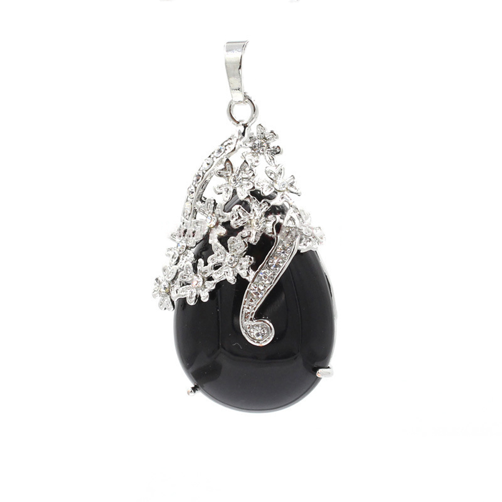 Crystal necklace diamond flower drop angel tears pendant, healing stone crystal jewelry, women, girls, men's birthday gift