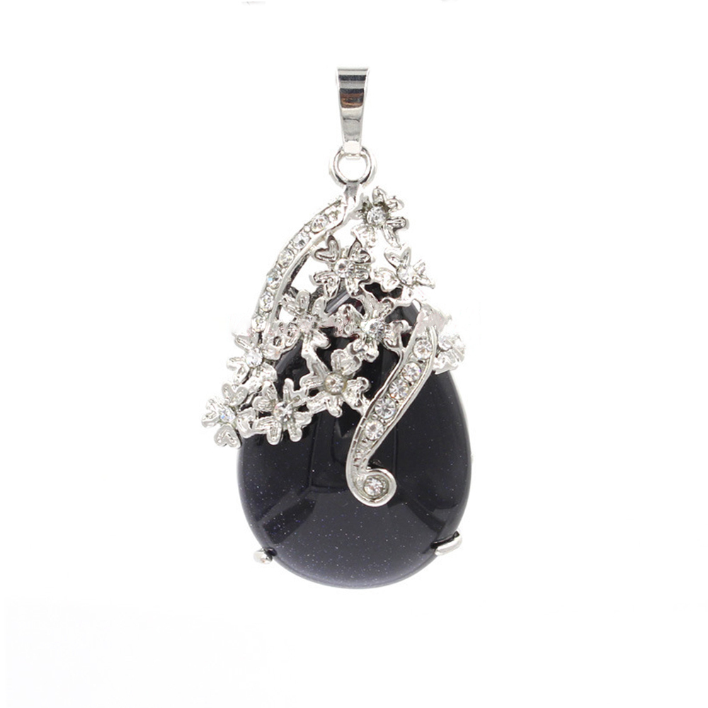 Crystal necklace diamond flower drop angel tears pendant, healing stone crystal jewelry, women, girls, men's birthday gift