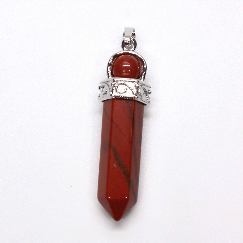 Crystal necklace hexagonal pendant six, transfer bead pendant, gem chakra healing stone crystal jewelry, women, girls, men's birthday gift