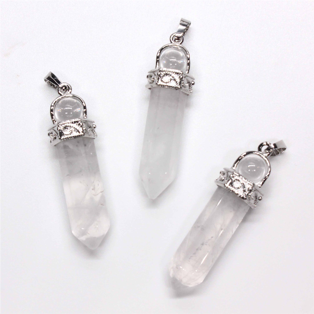 Crystal necklace hexagonal pendant six, transfer bead pendant, gem chakra healing stone crystal jewelry, women, girls, men's birthday gift