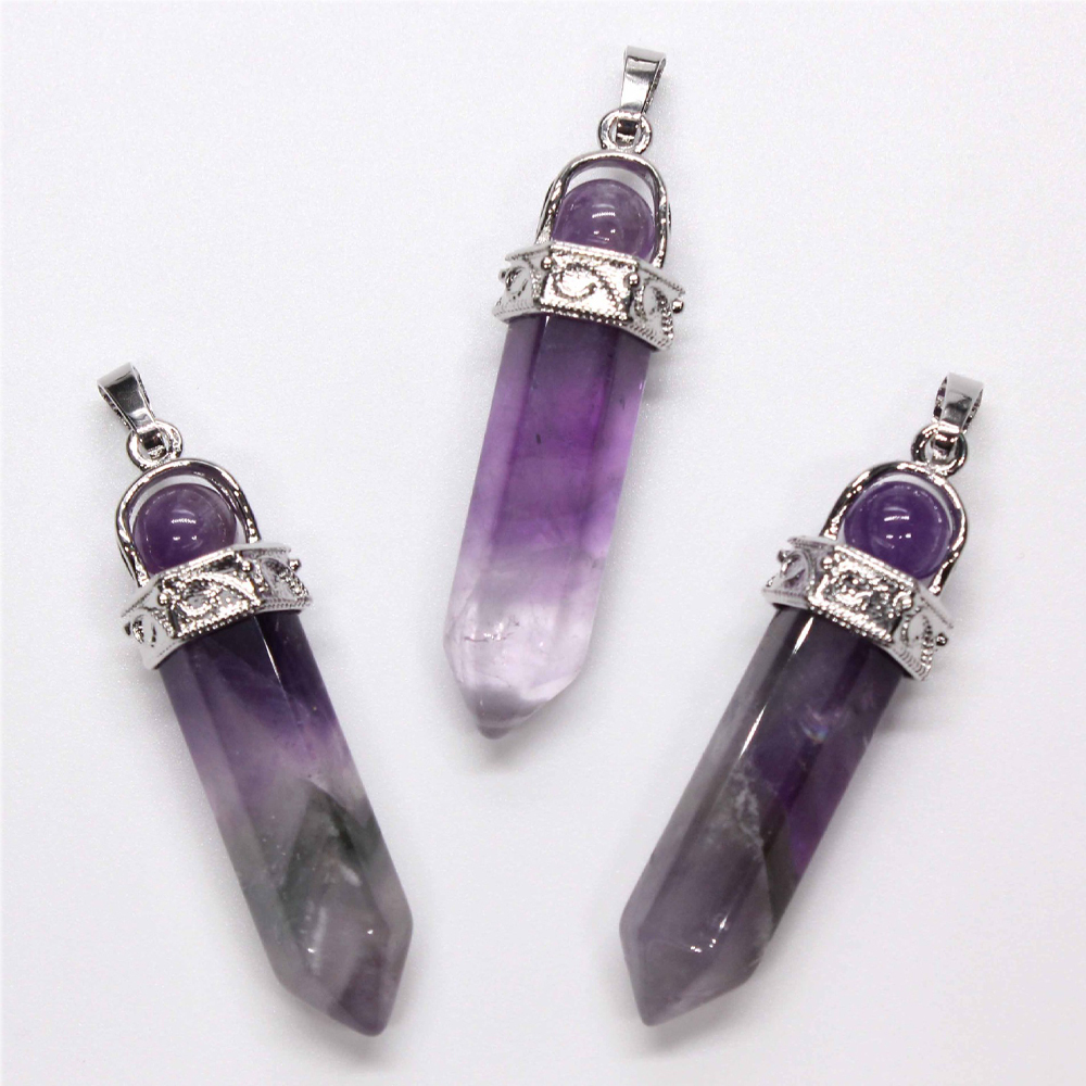 Crystal necklace hexagonal pendant six, transfer bead pendant, gem chakra healing stone crystal jewelry, women, girls, men's birthday gift