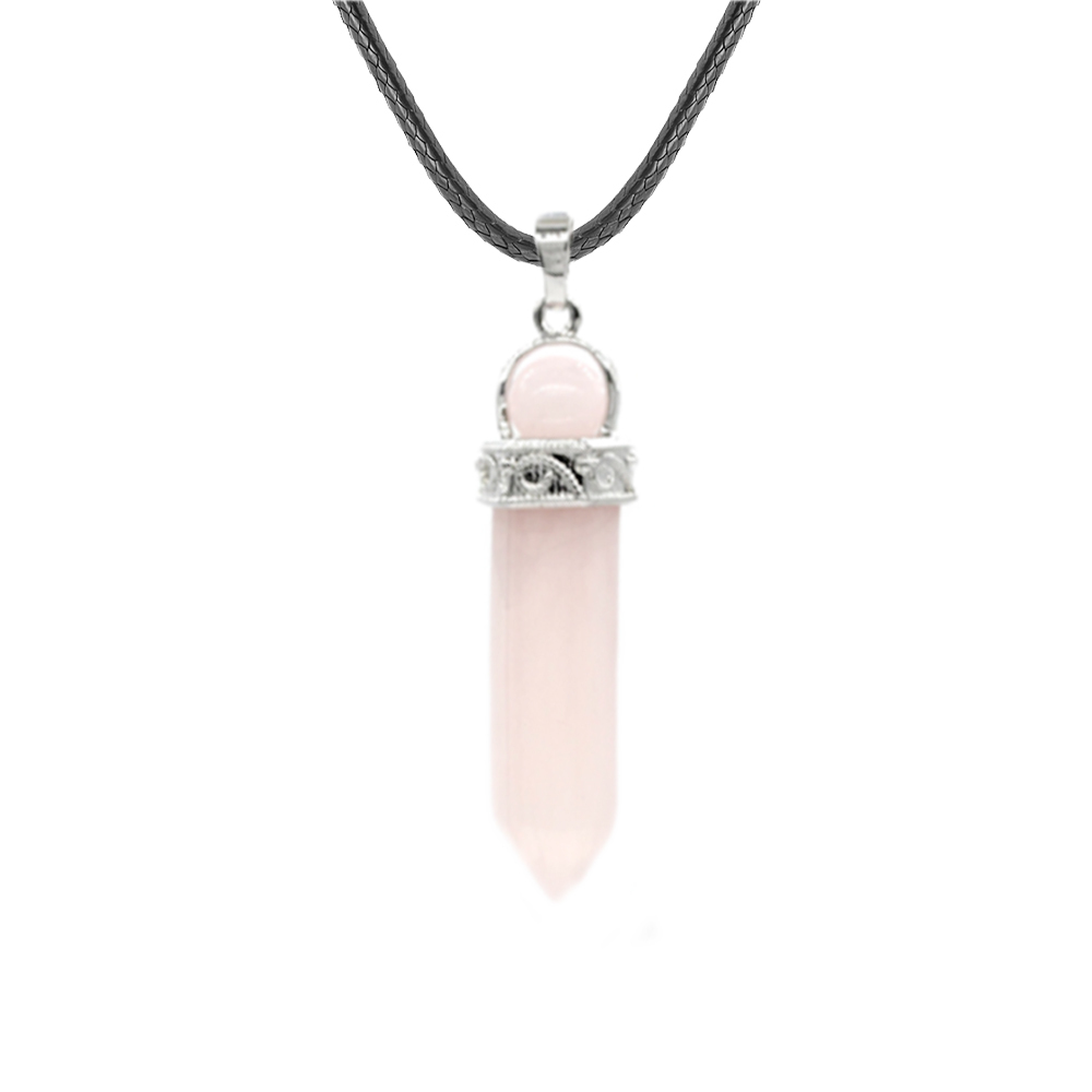 Crystal necklace hexagonal pendant six, transfer bead pendant, gem chakra healing stone crystal jewelry, women, girls, men's birthday gift