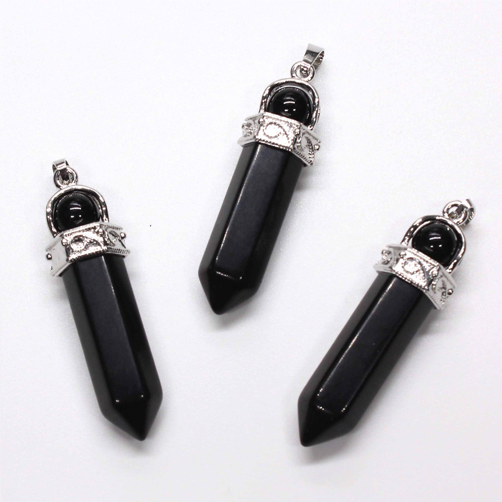 Crystal necklace hexagonal pendant six, transfer bead pendant, gem chakra healing stone crystal jewelry, women, girls, men's birthday gift