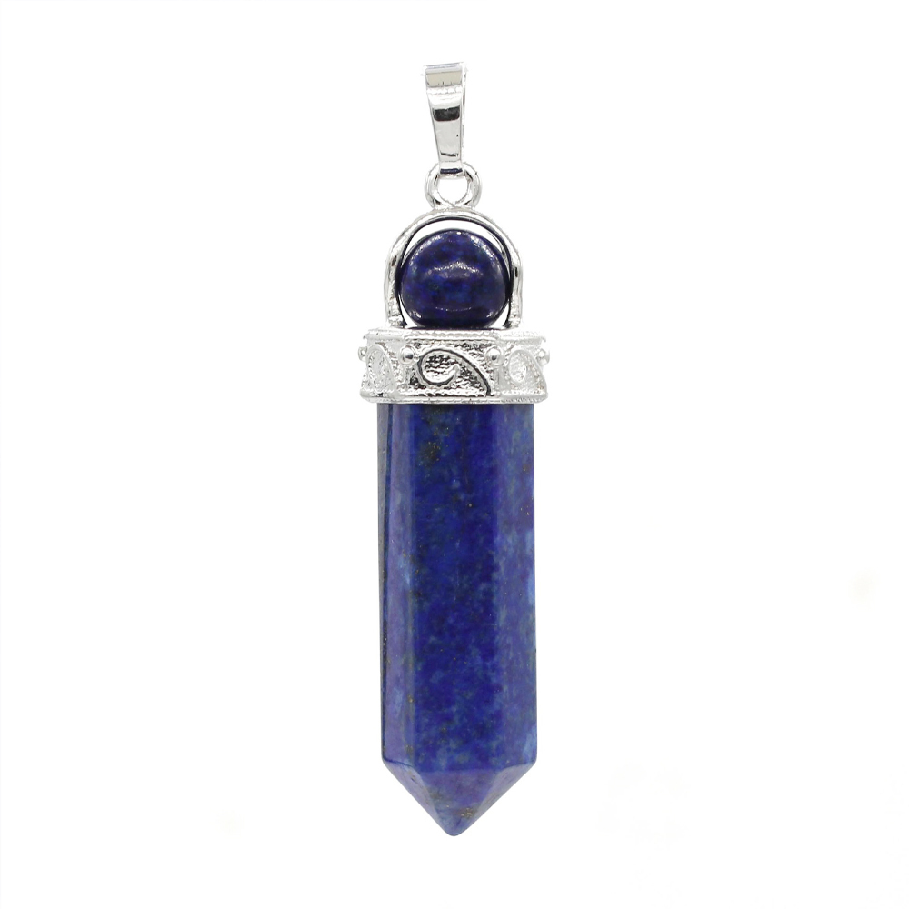 Crystal necklace hexagonal pendant six, transfer bead pendant, gem chakra healing stone crystal jewelry, women, girls, men's birthday gift
