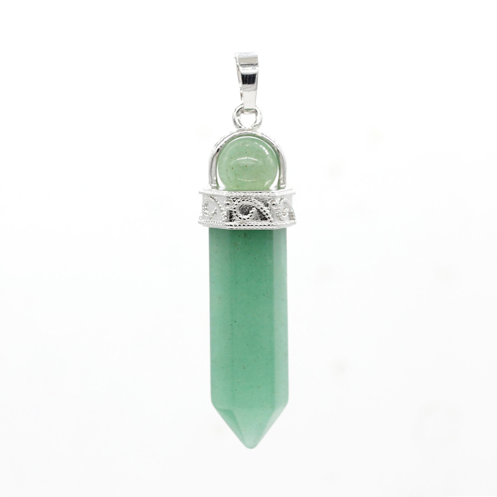 Crystal necklace hexagonal pendant six, transfer bead pendant, gem chakra healing stone crystal jewelry, women, girls, men's birthday gift
