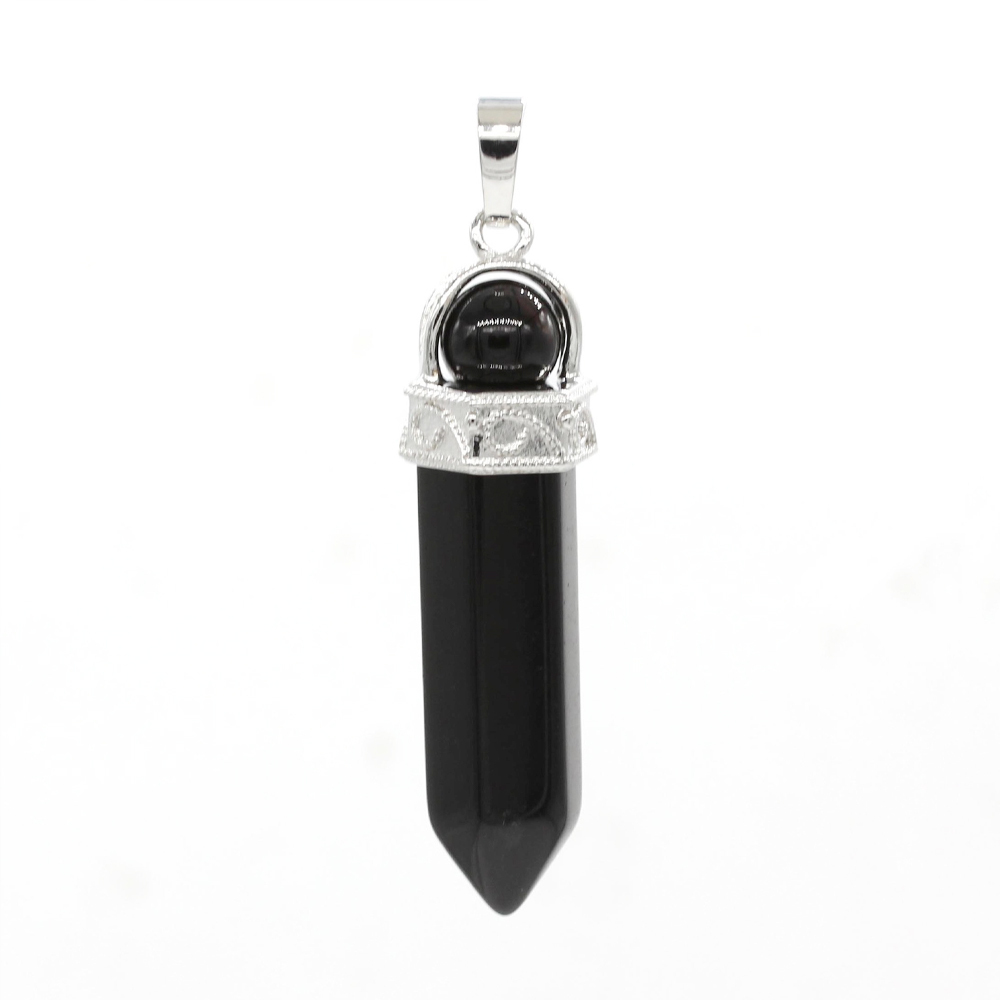 Crystal necklace hexagonal pendant six, transfer bead pendant, gem chakra healing stone crystal jewelry, women, girls, men's birthday gift