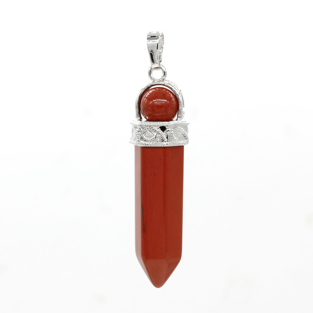 Crystal necklace hexagonal pendant six, transfer bead pendant, gem chakra healing stone crystal jewelry, women, girls, men's birthday gift