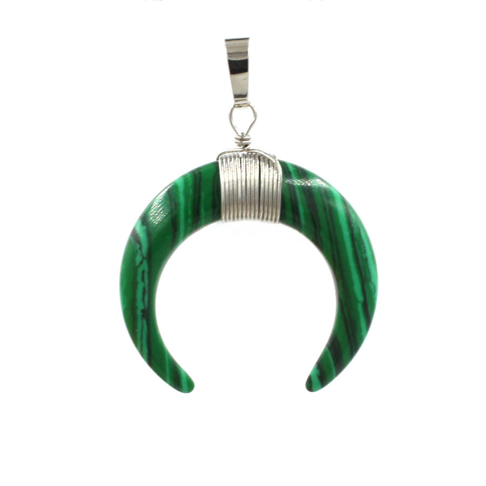 Cresent Moon Horn Pendant Necklaces Women Moon Gothic Choker Necklace