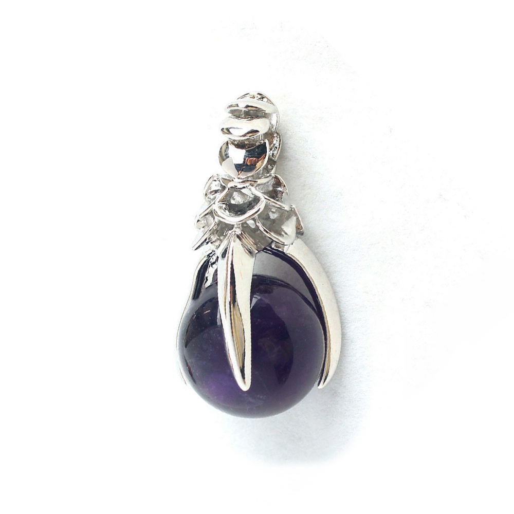 Crystal Eagle Claw Dragon Ball Pendant Gem Chakra Healing Stone Neckle Jewelry, Birthday Gift for Women, Girls, Men