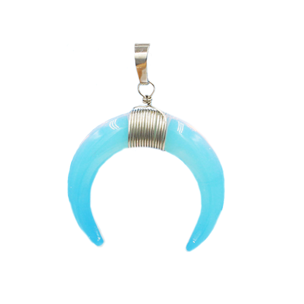 Cresent Moon Horn Pendant Necklaces Women Moon Gothic Choker Necklace