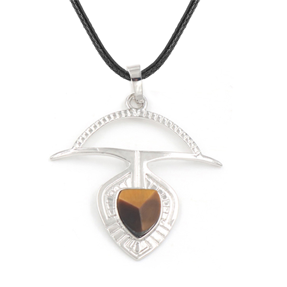 A crystal faceted drop drop pendant healing gem necklace, a gift for women and men