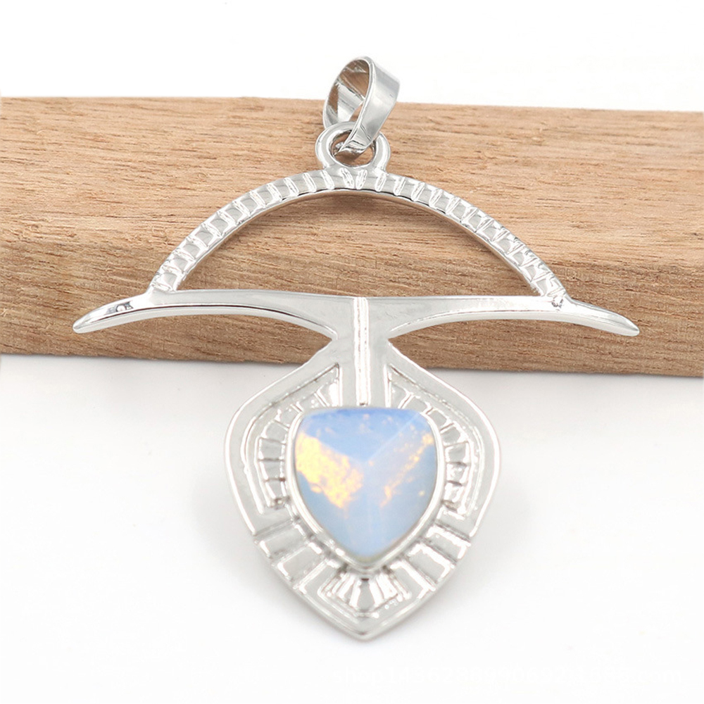 A crystal faceted drop drop pendant healing gem necklace, a gift for women and men