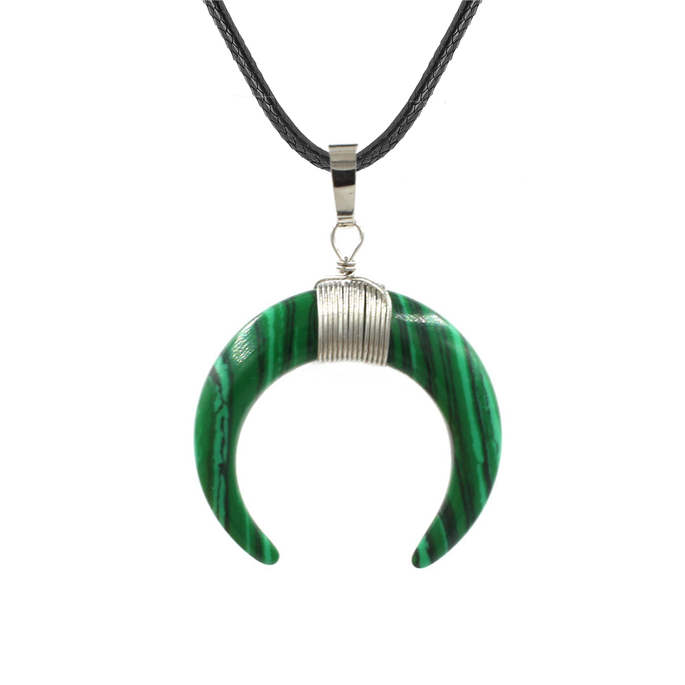 Cresent Moon Horn Pendant Necklaces Women Moon Gothic Choker Necklace