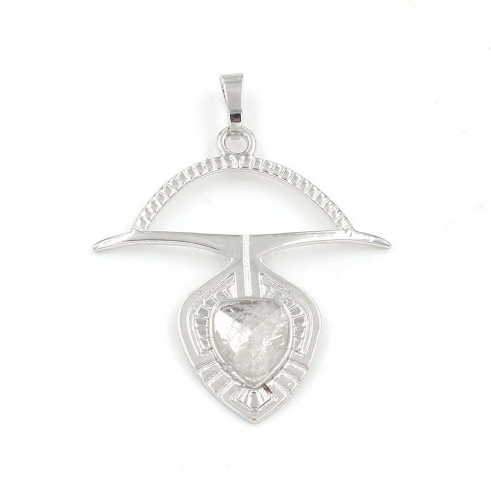 A crystal faceted drop drop pendant healing gem necklace, a gift for women and men