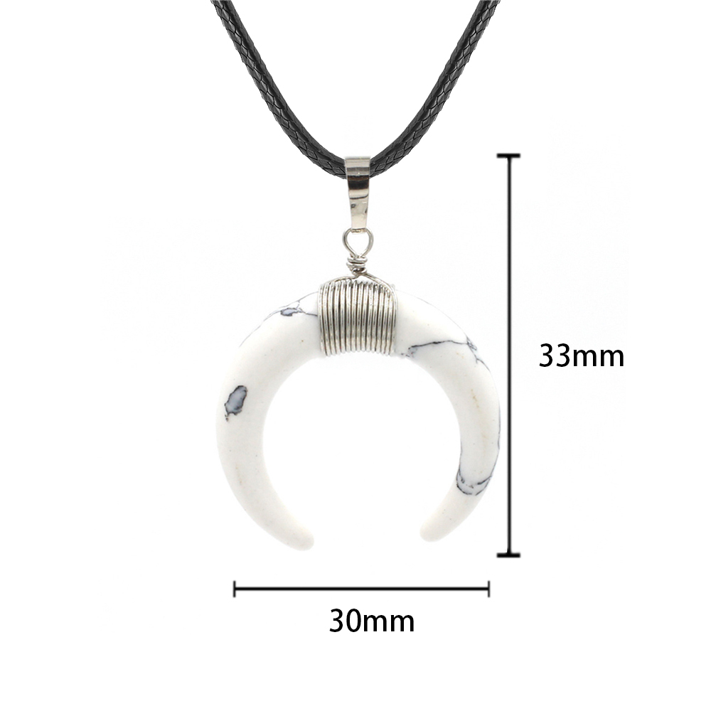 Cresent Moon Horn Pendant Necklaces Women Moon Gothic Choker Necklace